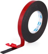 Stass Foam Tape Dubbelzijdig - 10mm Breed - 10 Meter Plakband Rol - Voor Reparatie & Bevestiging - Extra Sterk - Adhesive Tape - Zwart