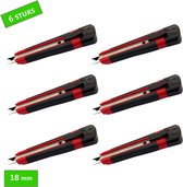 Steelwood Hobby Knife - Lames sécables 18 mm - Softgrip - Rechargeable - Strong - 6 PCS