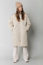 Colourful Rebel Hunter Quilted Jas Beige Dames - Polyester - S