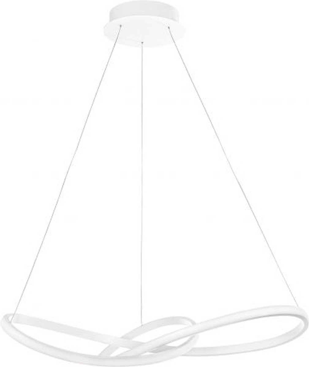 Nova Luce Fusion - hanglamp - Ø 72 x 150 cm - 53W LED incl. - wit