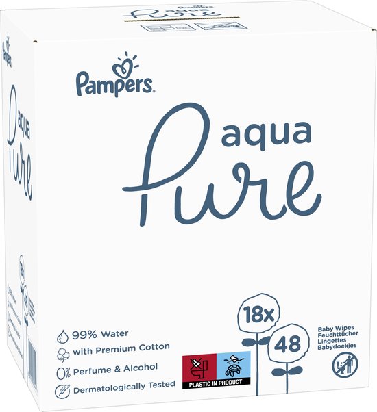Pampers Aqua Pure Billendoekjes - 864 doekjes