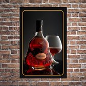 Cafe Pub Wand Bord - Hennessy Cognac - Wand decoratie (let op geen drank)
