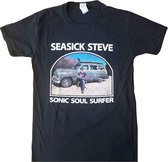 Seasick Steve Heren Tshirt -XL- Full Colour Sonic Soul Surfer Zwart