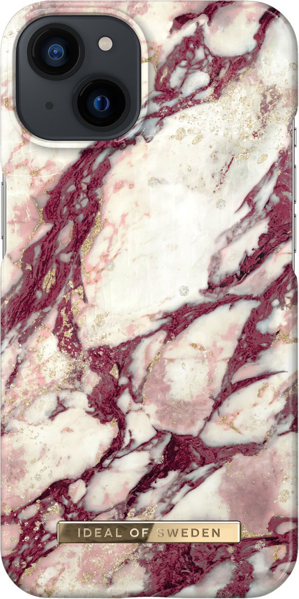 iDeal of Sweden iPhone 13 Backcover hoesje - Fashion Case - Calacatta Ruby Marble