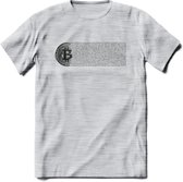 Blockchain - Crypto T-Shirt Kleding Cadeau | Dames / Heren / Unisex | Bitcoin / Ethereum shirt | Grappig Verjaardag kado | BTC Tshirt Met Print | - Licht Grijs - Gemaleerd - M