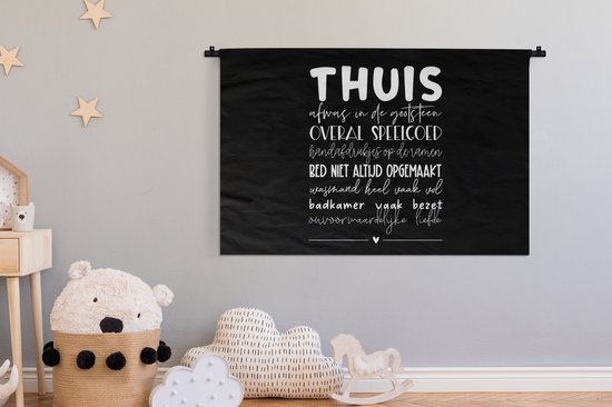 Tapisserie murale - Maison - Proverbes - Cœur - 150x100 cm - Tapisserie murale