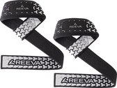 Reeva lifting straps silver (ultra grip) - lifting straps met padding - verkocht per paar - zwart - unisex