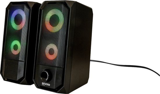 Battletron - gaming speakers - met verlichting - Jack,USB - 10 x 8 x 17 cm  | bol.com