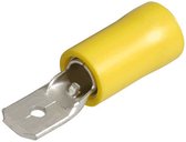 50x Kabelschoen vlakstekker geel 4,0 - 6,0mm² kabel