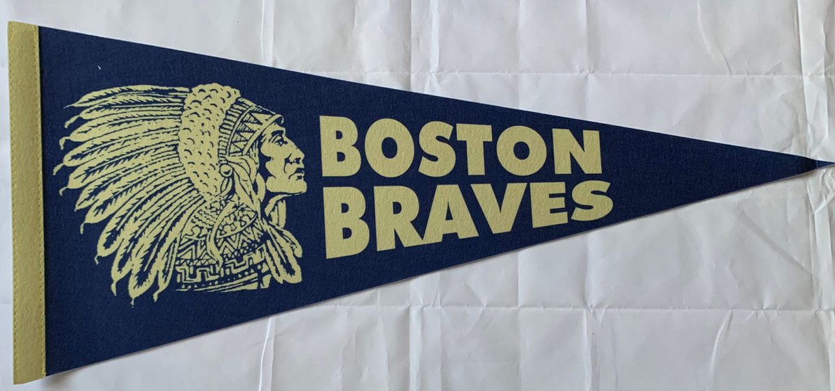 USArticlesEU - Boston Braves - MLB - Vaantje - Baseball - Honkbal - Sportvaantje - Pennant - Wimpel - Vlag - 31 x 72 cm - Vintage