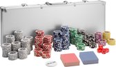 Zilveren Pokerset - Met 500 Chips