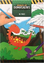 Dino Kleurboek - Dinosaurus - World Of Dinosaurs - Colouring Book - 96 paginas