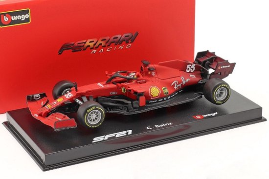 Ferrari SF21 #55 F1 2021 Carlos Sainz jr. 1:43 Bburago Signature Series