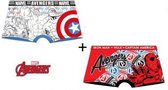 Avengers boxershort - Marvel - Iron Man - Captain America - Hulk - 2 stuks - maat 6/8 jaar