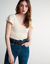 Bsb Top - Vlindermouw - Crème - S