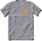 Bit-Coin - Crypto T-Shirt Kleding Cadeau | Dames / Heren / Unisex | Bitcoin / Ethereum shirt | Grappig Beleggen Verjaardag kado | Tshirt Met Print | - Donker Grijs - Gemaleerd - S