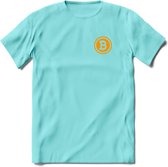 Bit-Coin - Crypto T-Shirt Kleding Cadeau | Dames / Heren / Unisex | Bitcoin / Ethereum shirt | Grappig Beleggen Verjaardag kado | Tshirt Met Print | - Licht Blauw - S