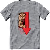 Bear Market - Crypto T-Shirt Kleding Cadeau | Dames / Heren / Unisex | Bitcoin / Ethereum shirt | Grappig Verjaardag kado | Tshirt Met Print | - Donker Grijs - Gemaleerd - 3XL