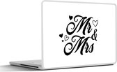 Laptop sticker - 11.6 inch - Huwelijk - 'Mr & Mrs' - Spreuken - Quotes