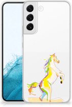 Leuk TPU Back Case Geschikt voor Samsung Galaxy S22 Plus GSM Hoesje Horse Color