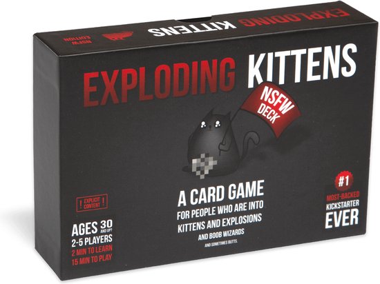 Thumbnail van een extra afbeelding van het spel Asmodee Exploding Kittens NSFW Edition Kaartspel Gelukspel
