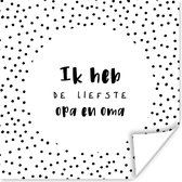 Poster Citations – « J'ai le grand-père et la grand-mère les plus adorables » – Proverbes – 75 x 75 cm