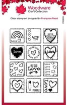 Woodware Clear singles stempel Love squares