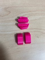 skihelm clips voor mondkapje roze - 1 set 2 stuks