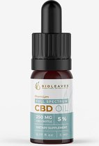 TIJDELIJK 20% KORTING - BIOLEAVES - 5% Full spectrum CBD olie 5ml