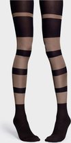 Happy Socks - Panty - Maat S - Bruin - Horizontale Vlakken