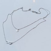 Layerketting | collier | Infinity & zirkonia | AG925 | zilver