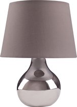 MLK - Tafellamp 7015 - 1 Lichts - 1x E14, max. 40W - Grijs/Zilver