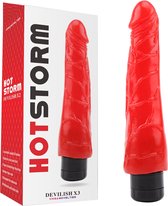 Hot Storm - Devilish X3 - Realistische Vibrator - Rood