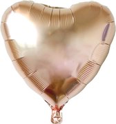 folieballon "Hart" roze -voor lucht- en heliumvulling - met opblaashulp - Afmetingen: ca. 60 cm - 4 stuks