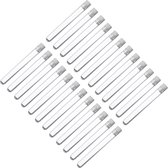 Reageerbuisjes | Transparant | Plastic Met Dop | Lengte 10 cm | Breedte 1,2 cm |  24 Stuks