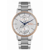 Lee Cooper LC06613.530 - Horloge - Analoog - Heren - Mannen - Stalen band - Zilverkleurig - Rosékleurig