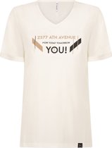 Zoso 221 Sylvie T-Shirt With Print Off White/Sand - XS