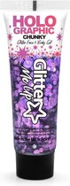 Holographic Chunky Glitter Face & Body Gel Ultra Violet