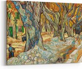 Schilderij op Canvas - 100 x 75 cm - De grote bomen - Kunst - Vincent van Gogh - Wanddecoratie - Muurdecoratie - Slaapkamer - Woonkamer