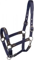 PFIFF halster 'Ciara' met leren applicatie COB Blauw-bruin