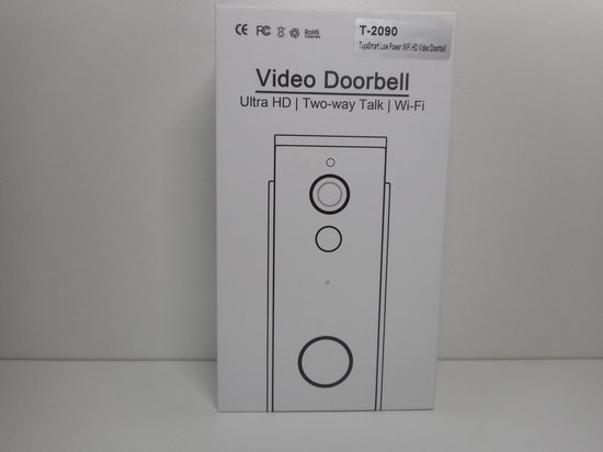 WIFI buiten videofoon 2.0MP met 2 oplaadbare batterijen en kan werken met spraakgestuurde apps. T-2090. van Merkloos — afbeelding 5