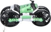 Afstandsbestuurbare Drone & motor Groen - Afstandsbestuurbare auto - Rc voertuig - Complete set inclusief extra accu voor extra lang plezier
