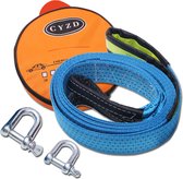 Hoobi® Sleepkabel met Haken - Strapekabel - 5 meter lengte - Sleepband - Sleeptouw - Sleepkabel voor auto - 8000kg