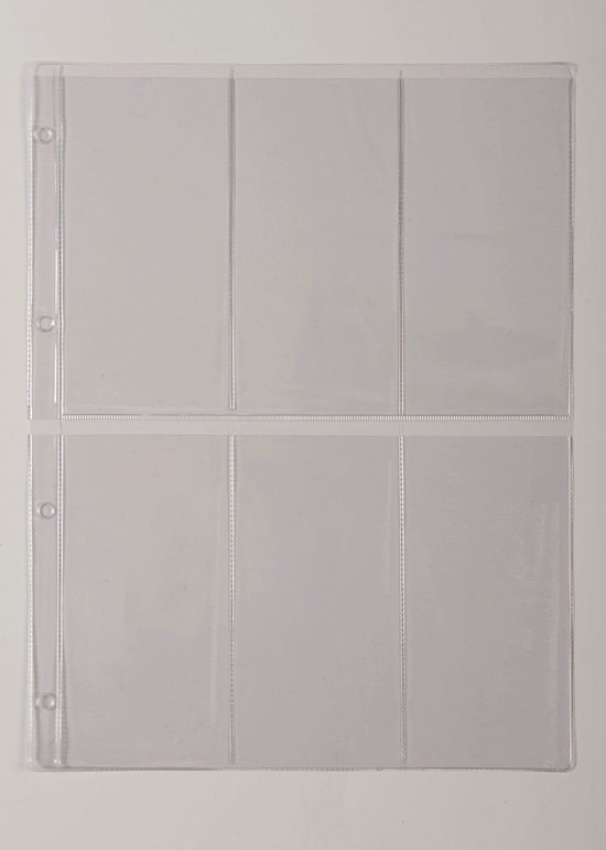 40 stuks A4 fotomappen, doorzichtige hoezen met metalen ringen, voor foto's en ansichtkaarten, reservepagina's (210 x 150 mm