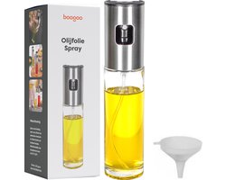 foto van BooGoo® Olijfolie Sprayer deluxe - Olijfolie Fles Verstuiver voor Keuken - Cooking Spray - Oliespray - Bbq Accesoires - Oliefles - Bakspray