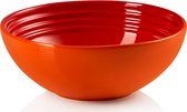 Le Creuset Aardewerken 4 ontbijtkommen Oranjerood 16cm