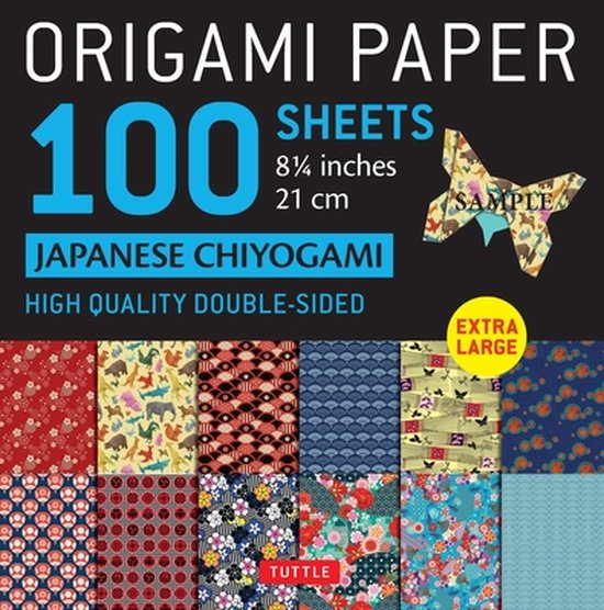 Origami Paper 100 sheets Japanese Chiyogami 8 1/4" (21 cm), Tuttle