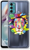 Telefoonhoesje Motorola Moto G60 Back Cover Siliconen Hoesje Super als Cadeautjes voor Jongens Lion Color