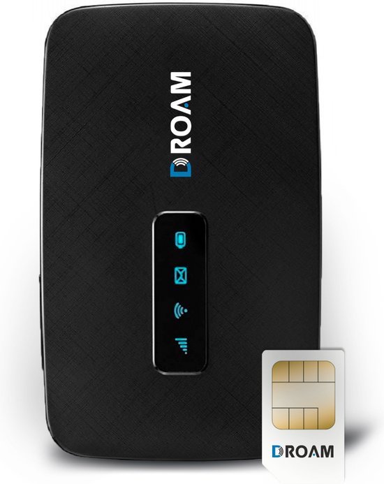 Droam MiFi + Droam 2GB Simkaart Europa, Verenigde staten en Canada (*Data is onbeperkt...