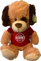 Mega grote knuffel beer 65 cm Happy Valentine's Day met rood shirtje | Valentijn cadeau vrouw man | Valentijnsdag voor mannen vrouwen | Valentijn cadeautje voor hem haar | knuffelbeer | teddy